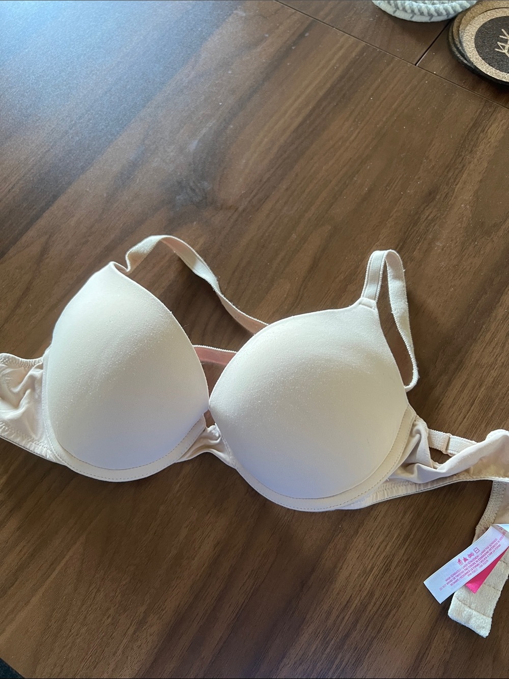 Pink Victoria’s Secret wear everywhere push-up Bra in Light Beige 34B